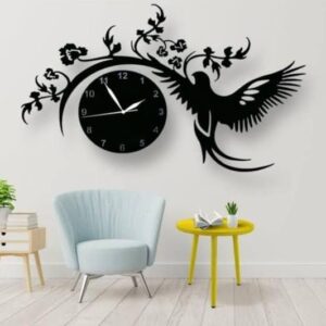 3D wooden wall clock with stylish bird-inspired design Quartz numeric movement for accurate timekeeping Ideal for living rooms, bedrooms, offices, or study areas Easy to install with durable wooden construction A unique and thoughtful gift for any occasion