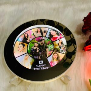 3 in One Magic Mirror LED Photo Frame, LED Photo Frame, Magic Mirror Frame, 3D Circle Shape Frame, Personalized Mirror Frame, Custom Photo Frame, LED Mirror Gift, Decorative Wall Mirror, Modern Home Decor Frame, Romantic Gift Frame